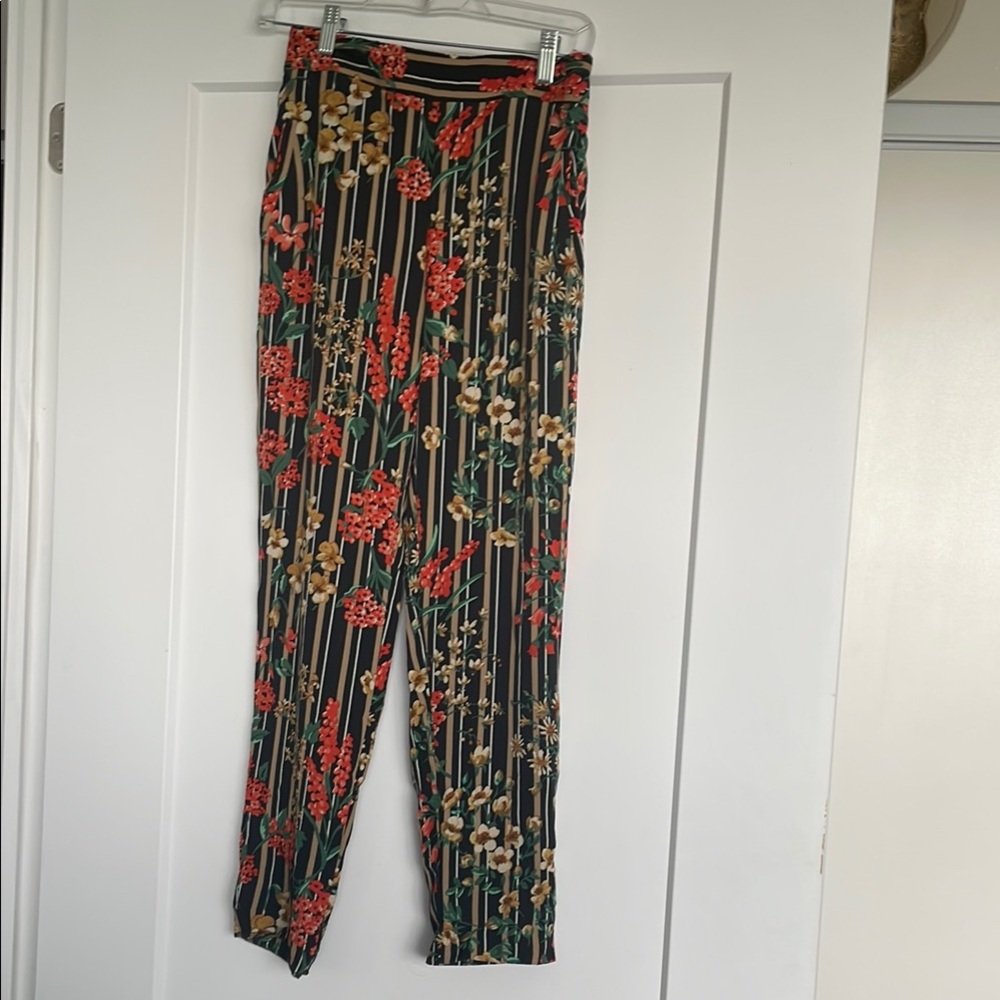 Floral Striped Pants